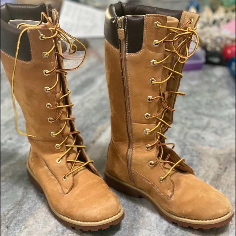 Timberland Lace Up Knee High Boots
